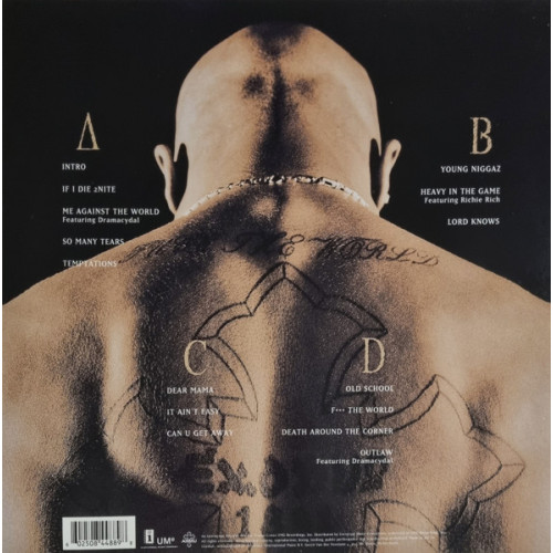 Виниловая пластинка 2PAC — ME AGAINST THE WORLD (2LP)