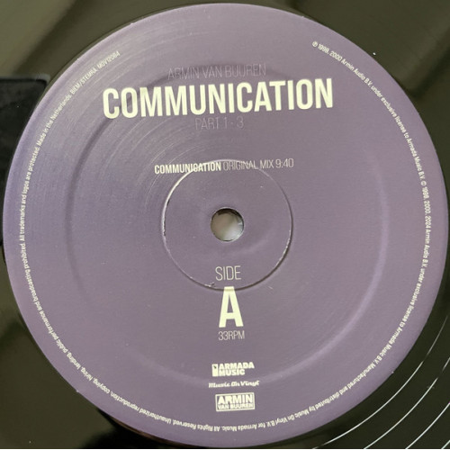 Виниловая пластинка Armin Van Buuren / Communication 1to3 (1LP)