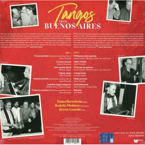 Barenboim, Daniel / Friends, Tangos From Buenos Aires - Piazzolla, Gardel, Salgan, Ginastera, Resta