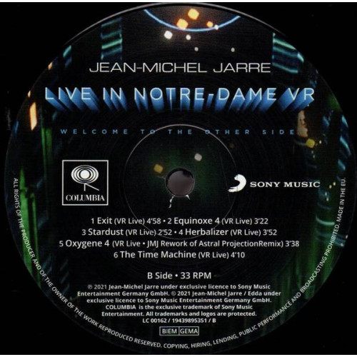 Виниловая пластинка Jean-Michel Jarre / Welcome To The Other Side (Live In Notre-Dame VR)(Limited Edition)(LP)