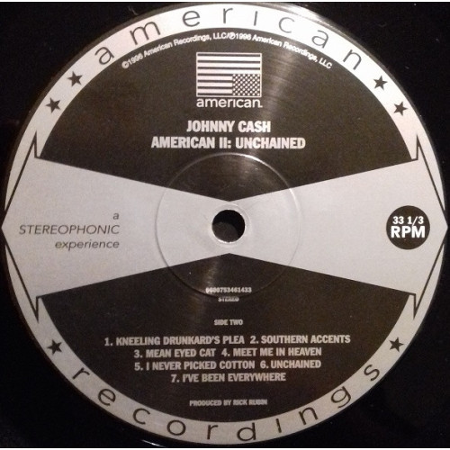 Виниловая пластинка Johnny Cash – American II: Unchained (LP) 2014 600753461433