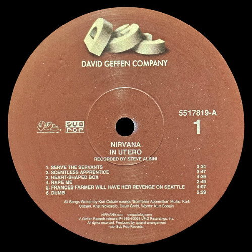 Виниловая пластинка Nirvana / In Utero (30th Anniversary Limited Edition)(LP+10"Vinyl Single)