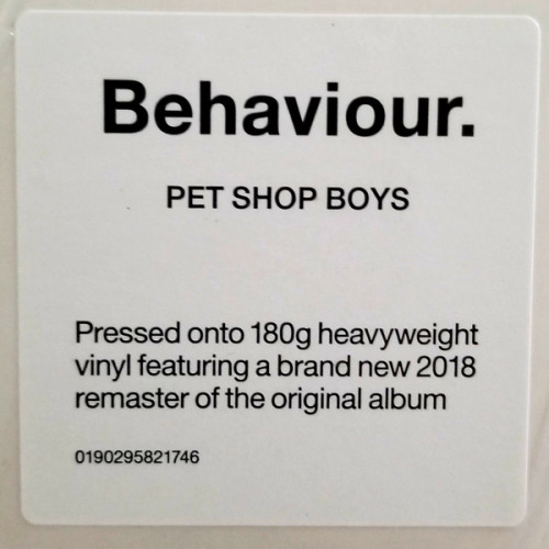 Виниловая пластинка Pet Shop Boys – Behaviour (LP) 2018