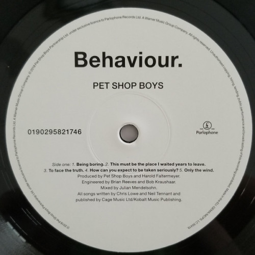 Виниловая пластинка Pet Shop Boys – Behaviour (LP) 2018