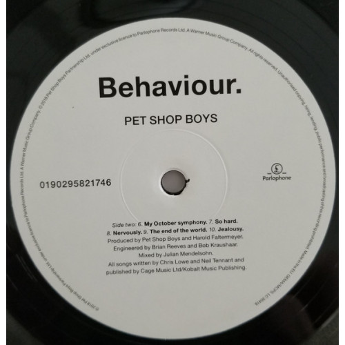 Виниловая пластинка Pet Shop Boys – Behaviour (LP) 2018