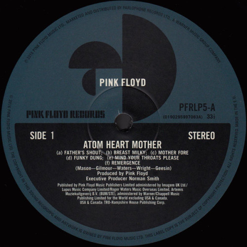 Виниловая пластинка Pink Floyd ATOM HEART MOTHER