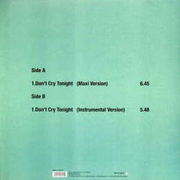 Savage / Don't Cry Tonight (12in) (1LP)