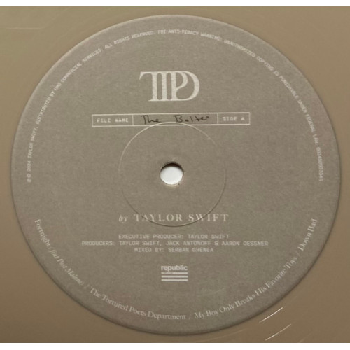 Виниловая пластинка Taylor Swift - The Tortured Poets Department (alternative artwork) (Limited Beige Vinyl 2LP, Bonus Track 'The Bolter')
