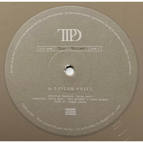 Виниловая пластинка Taylor Swift - The Tortured Poets Department (alternative artwork) (Limited Beige Vinyl 2LP, Bonus Track 'The Bolter')