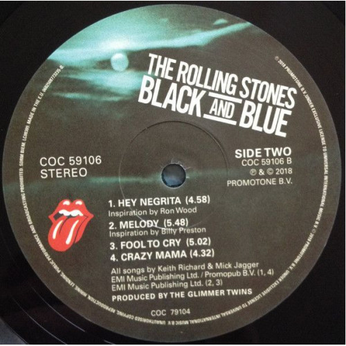 Виниловая пластинка Rolling Stones — BLACK AND BLUE (HALF SPEED MASTER) (LP)