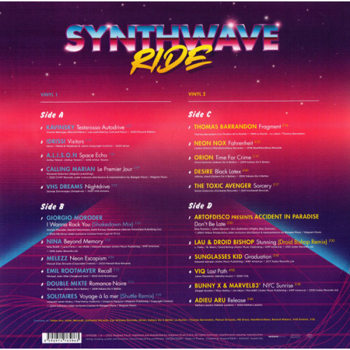 Виниловая пластинка Various Artists - Synthwave Ride (Compilation) 2LP