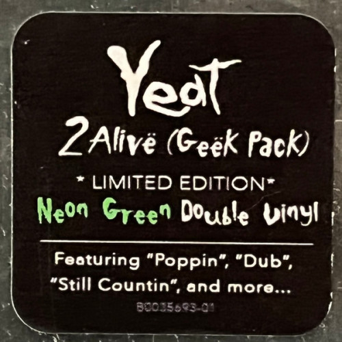 Виниловая пластинка Yeat – 2 Alivë (Geëk Pack) (Leaf Green Vinyl)